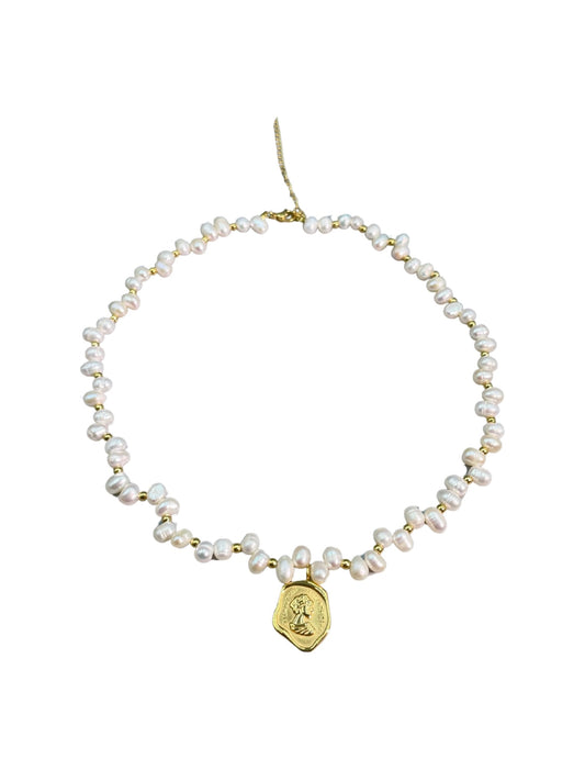 Pearl bridal necklace | Buds Fantasy | Baroque pearl